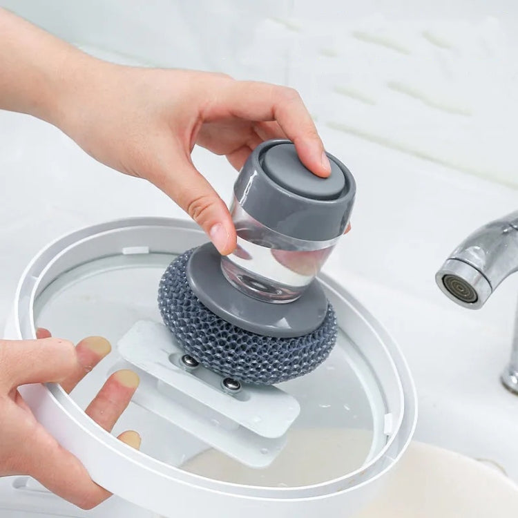Multifunctional Push-Type Cleaning Brush Kitchen Detergent Automatic Liquid Addition Dishwashing Brush(PET Pot Brush) - Cleaning Tools by PMc TechLife | Online Shopping South Africa | PMc TechLife | Buy Now Pay Later Mobicred