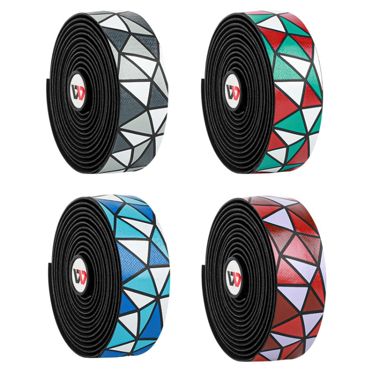 WEST BIKING YP0804045 Color PU Handlebars Stain Resistant Washable Non-Slip Bicycle Straps Cycling Accessories(Blue and White) - free shipping - PMC TechLife - Order now!