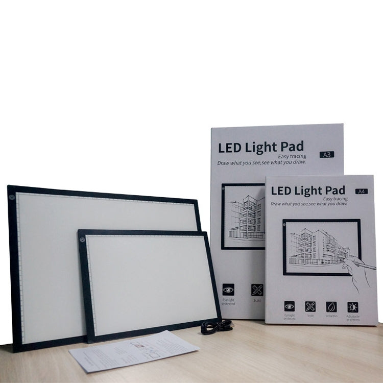 Copy Station Anime Drain Station LED Copy Board With Magnetic Suction Light Board Drawing Plate With USB Cable, Specification: A3 Stepless Dimming (Black) - by PMC Jewellery | Online Shopping South Africa | PMC Jewellery | Buy Now Pay Later Mobicred