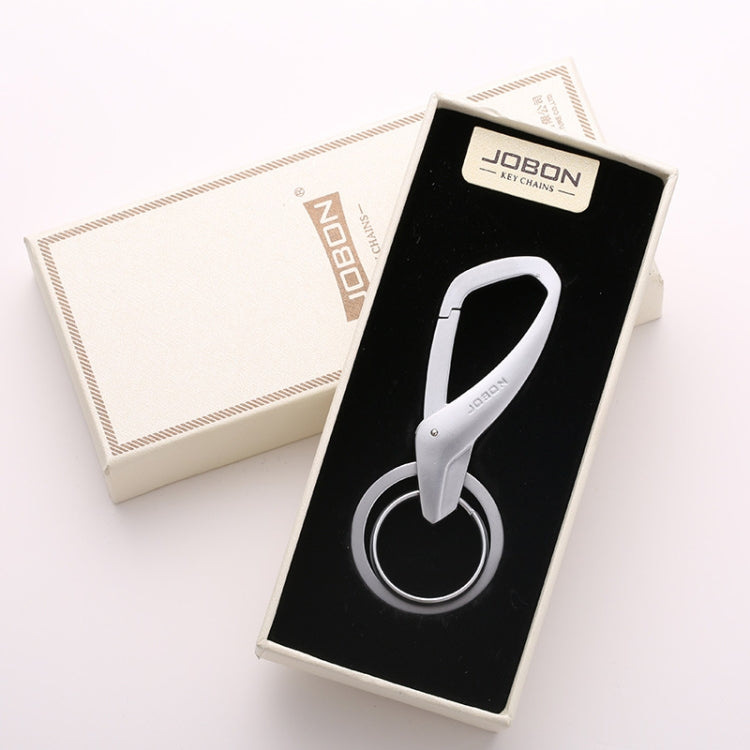 JOBON ZB-197 Car Waist Hanging Keychain Double Ring Metal Keychain(Black) - Key Rings by JOBON | Online Shopping South Africa | PMC TechLife | Buy Now Pay Later Mobicred