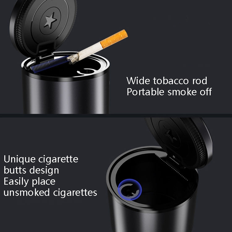 BEN.JACK Ashtray With Cover Personality Multi-Function Universal Car Ashtray(Silver) - free shipping - PMC TechLife - Order now!