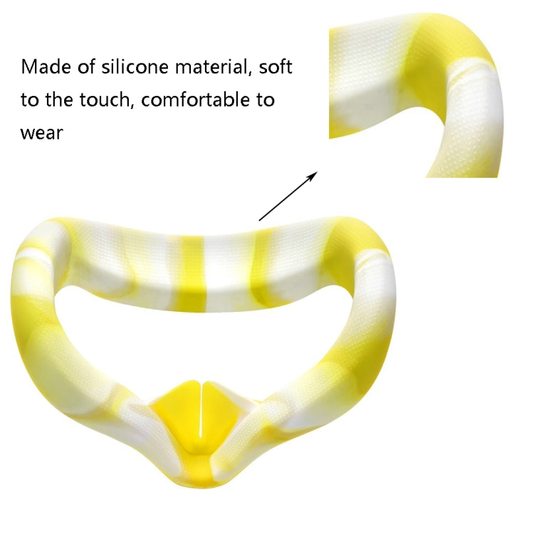 VR Silicone Eye Cover Anti-Sweat And Decontamination Color VR Goggles For Oculus Quest 2(White Yellow) - VR Accessories by PMC TechLife | Online Shopping South Africa | PMC TechLife | Buy Now Pay Later Mobicred