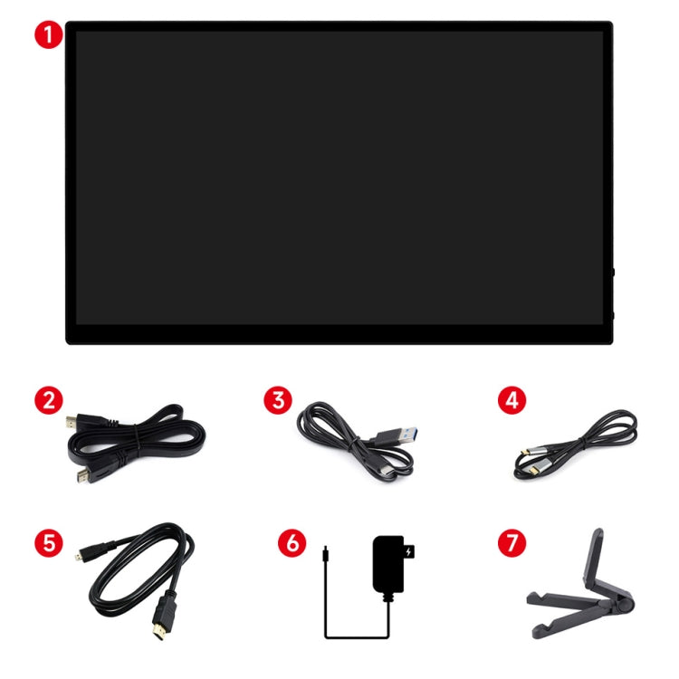 Waveshare 13.3 Inch 2K 2560×1440 HDMI/Type-C Display Interface AMOLED Touch Display(US Plug) - free shipping - PMC Jewellery - Order now!