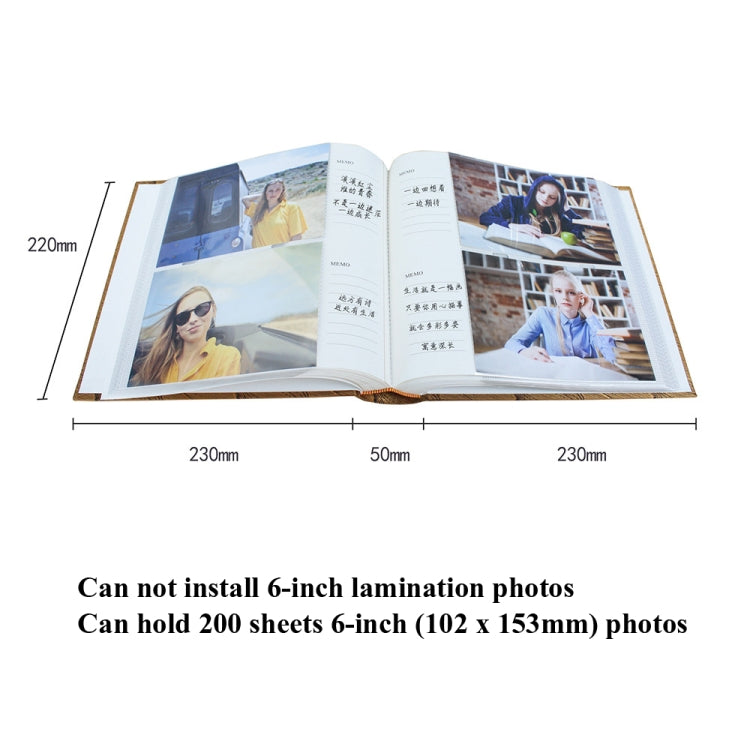 4R 6 Inch 200 Sheets Cloth Photo Album Baby Growth Memorial Album Interstitial Album(Purple Blue) - Photo Albums & Photo Frames by PMc TechLife | Online Shopping South Africa | PMc TechLife | Buy Now Pay Later Mobicred