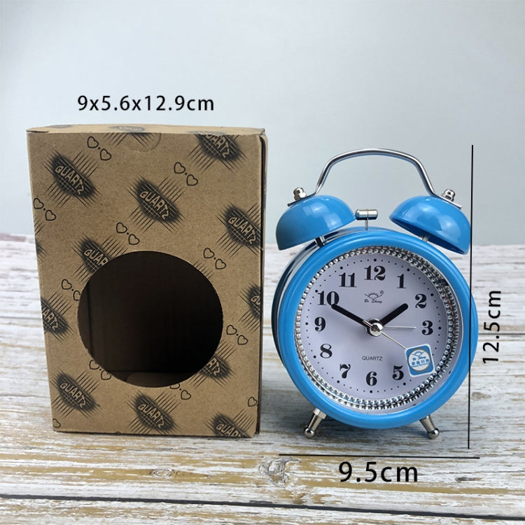 3 Inch Metal Bell Alarm Clock With Night Light Student Bedside Fashion Clock(Orange) - Alarm Clocks by PMc TechLife | Online Shopping South Africa | PMc TechLife | Buy Now Pay Later Mobicred