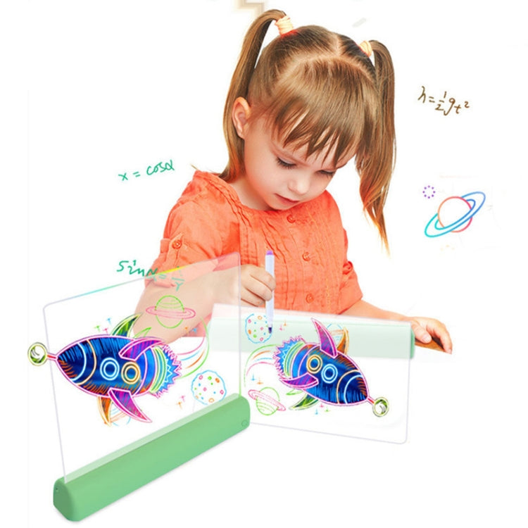 3D Painting Fluorescent Plate LED Shining Puzzle Children Graffiti Panel Handwritten Message Board(Blue) - by PMC Jewellery | Online Shopping South Africa | PMC Jewellery | Buy Now Pay Later Mobicred