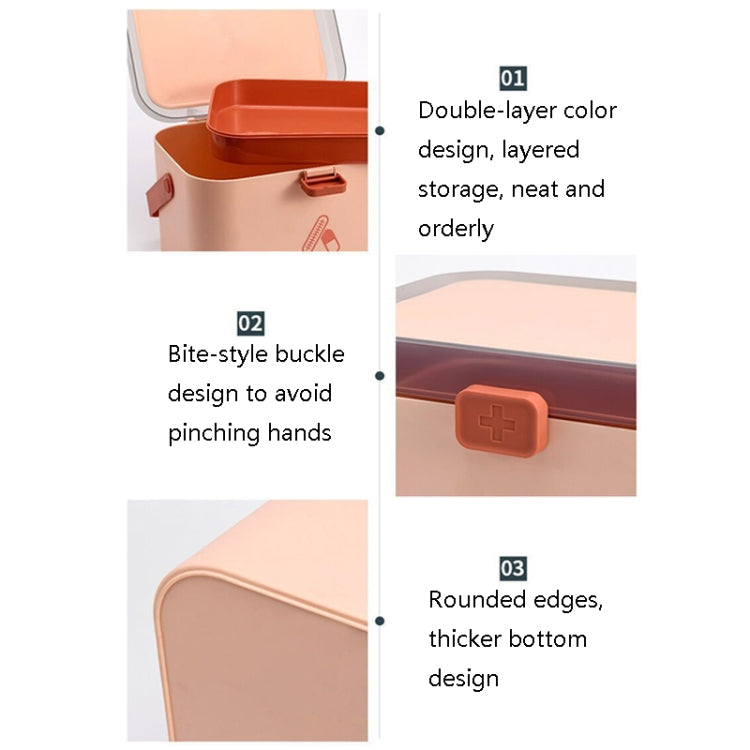 Household Plastic Small Medicine Box Portable Medicine Storage Box, Size: 27.7 x 20.4 x 19.4cm(Grey) - free shipping - PMC TechLife - Order now!