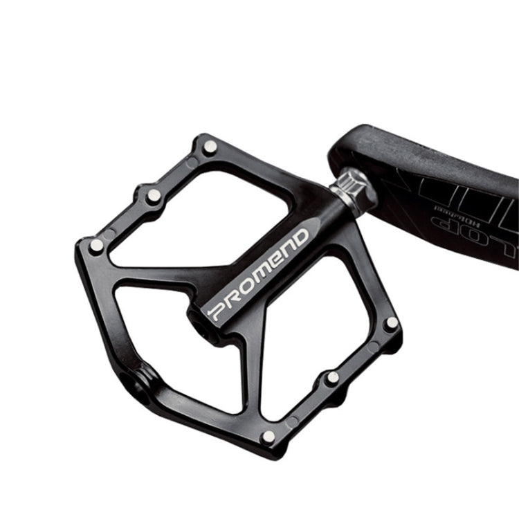1 Pair PROMEND PD-M46 Bicycle Pedal Aluminum Alloy CNC Bearing Palin Pedal(Black) - Pedals by PROMEND | Online Shopping South Africa | PMc TechLife | Buy Now Pay Later Mobicred
