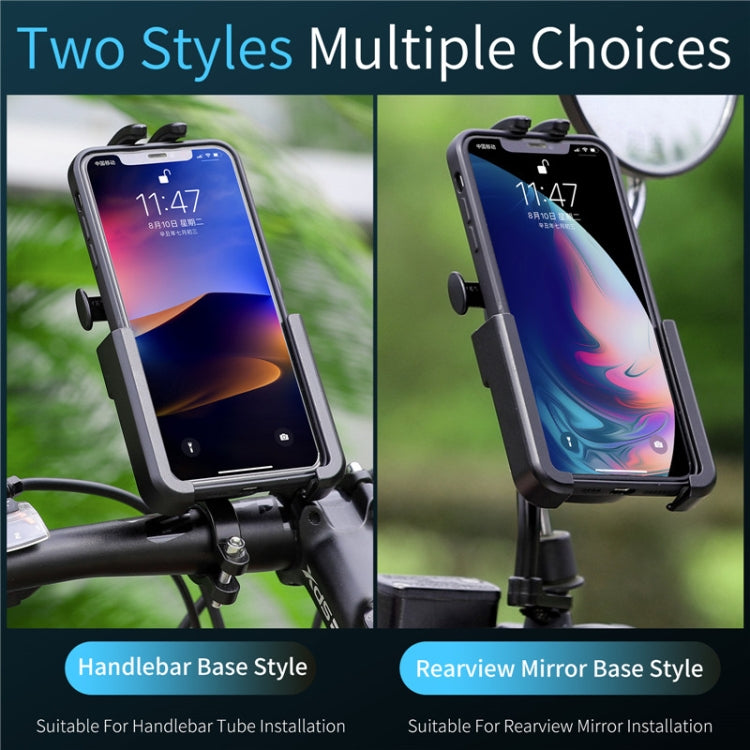WEST BIKING Bike Mobile Phone Holder Aluminum 360 Rotatable Electric Bike Scooter Motorcycle Phone Stand,Style: Rearview Mirror Style - Holders by WEST BIKING | Online Shopping South Africa | PMC TechLife | Buy Now Pay Later Mobicred