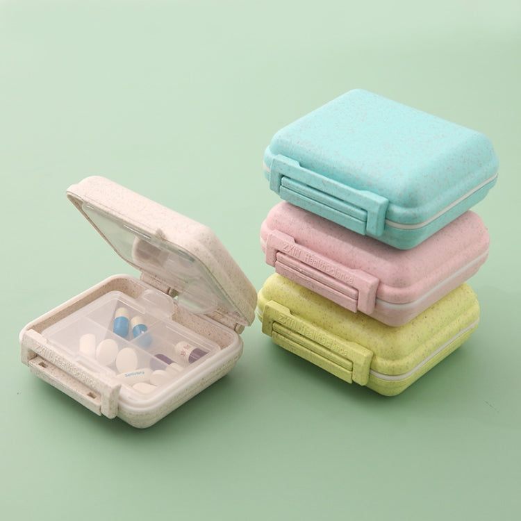 JS0018 Wheat Portable Sealed Pill Box with 6 Compartments For Pill Health Care Box(Solid Pink) - free shipping - PMC TechLife - Order now!
