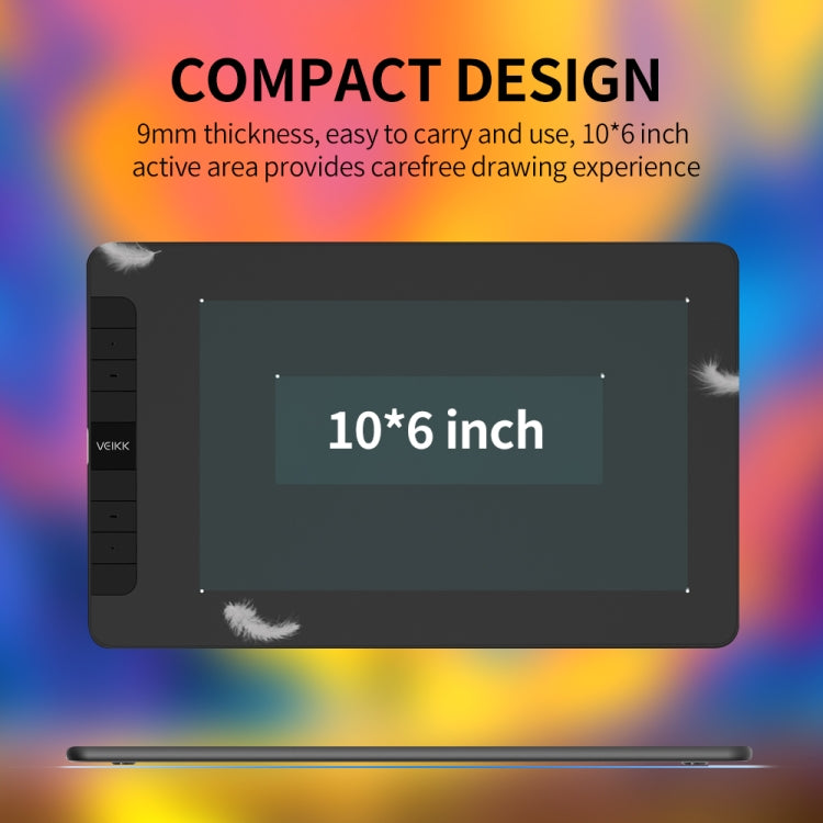VEIKK VK1060 Hand-Painted Tablet Electronic Painting Board Can Be Connected To Mobile Phone - by VEIKK | Online Shopping South Africa | PMC TechLife | Buy Now Pay Later Mobicred