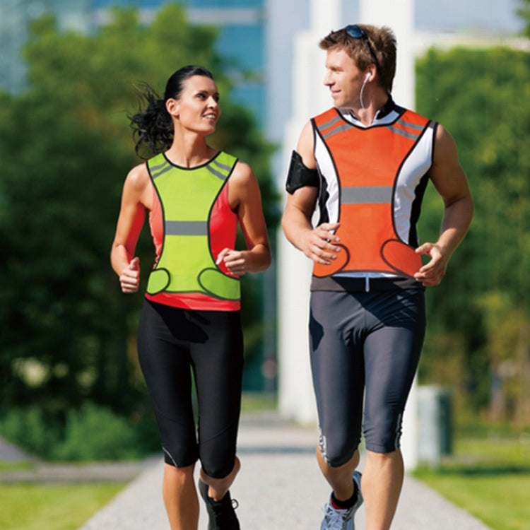 Sports Reflective Vest Night Running Outdoor Reflective Clothing Traffic Safety Reflective Vest,Style: With Led(Fluorescent Yellow) - Reflective Safety Clothing by PMC TechLife | Online Shopping South Africa | PMC TechLife | Buy Now Pay Later Mobicred