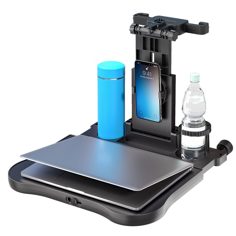 Car Seat Back 360 Degree Rotating Dining Table Board Multifunctional Folding Beverage Computer Rack(Black) - Car Drink Holders by PMC TechLife | Online Shopping South Africa | PMC TechLife | Buy Now Pay Later Mobicred
