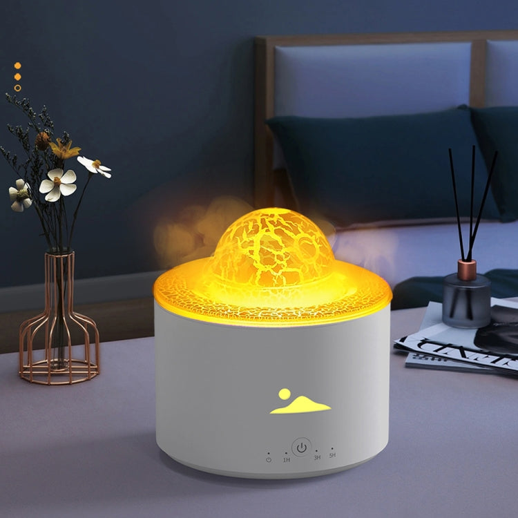 HX-130 Colorful Night Light Planet Desktop Flame Aromatherapy Humidifier, Spec: EU Plug(White) - free shipping - PMC TechLife - Order now!