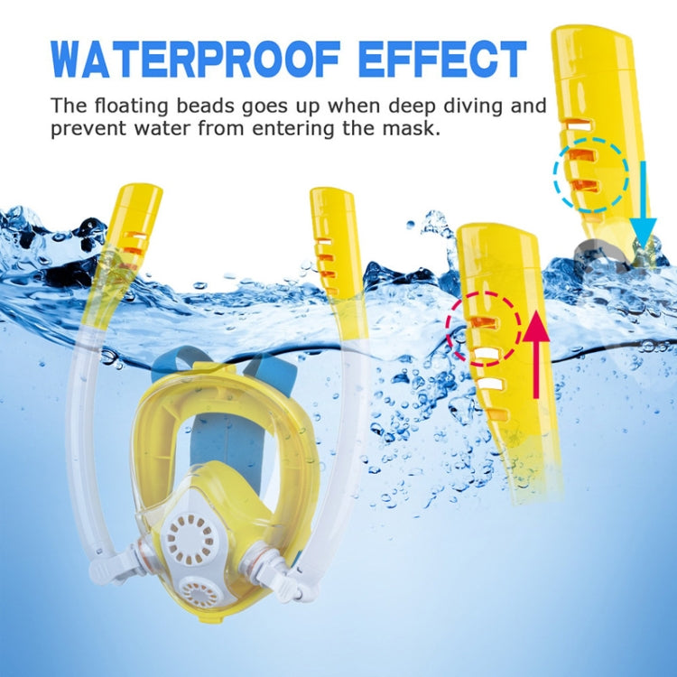 Kids Double Tube Full Dry Silicone Diving Snorkeling Mask Swimming Glasses, Size: XS(White Blue) - Diving Mask by PMC TechLife | Online Shopping South Africa | PMC TechLife | Buy Now Pay Later Mobicred