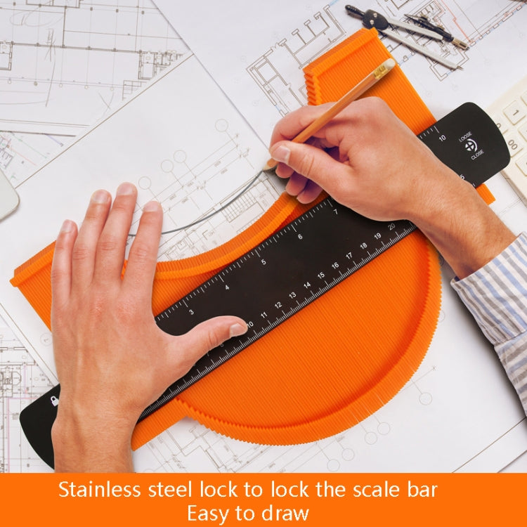 10 inch Widened Metal Profile Regular Utensils Contour With Lock - Measuring Tools by PMC Jewellery | Online Shopping South Africa | PMC Jewellery | Buy Now Pay Later Mobicred