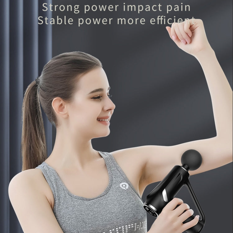 HB-008 Triangular Electric Fascia Gun Body Massage Gun, Specification: Button Style(Silver) - free shipping - PMC TechLife - Order now!