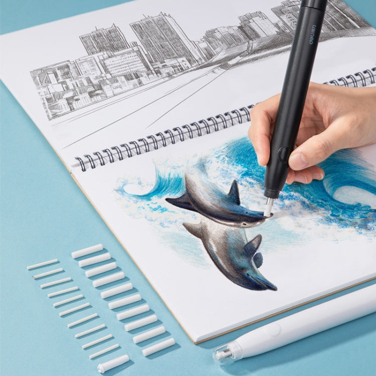 Deli 71107 Electric Eraser Art Can Replace The Core Rubber Core(White Shell) - Eraser & Correction Tape by Deli | Online Shopping South Africa | PMc TechLife | Buy Now Pay Later Mobicred