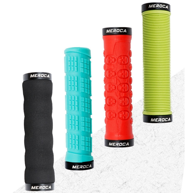 MEROCA Mountain Bike Anti-slip Shock Absorber Riding Grip Cover, Style: Bilateral Lock Thread ME15 Green - Bicycle Grips by MEROCA | Online Shopping South Africa | PMc TechLife | Buy Now Pay Later Mobicred