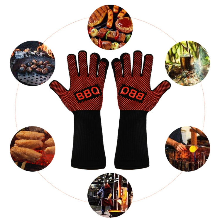 1 Pair High Temperature Resistant Silicone BBQ Gloves Anti-Scalding Gloves(BBQ Red) - free shipping - PMC TechLife - Order now!