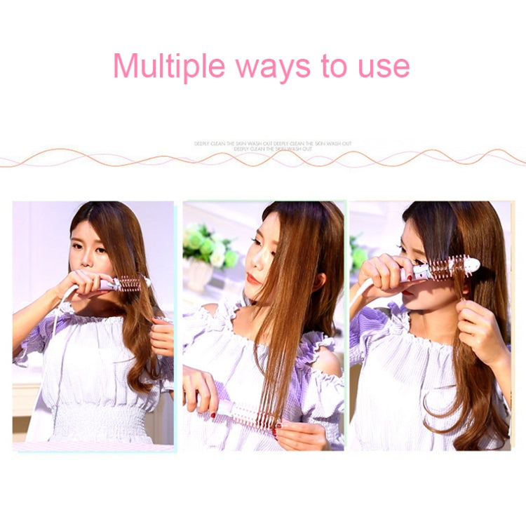 GeLinSi GLS-003 20W 2 in 1 Ceramic Glaze Mini Curler Comb, EU Plug(Blue) - free shipping - PMC TechLife - Order now!