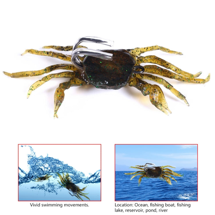 3 PCS HENGJIA SO068 Submerged Crab Hook Anti-hanging Bottom Ice Fishing Bait, Color: 10cm 30g Green - free shipping - PMC TechLife - Order now!
