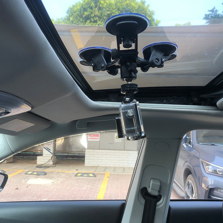 Car General Purpose Vehicle Bracket Suction Cup Fixed Glass Video Shooting Base, Shape: Suction Cup+PTZ+Phone Clip - Holder by PMC TechLife | Online Shopping South Africa | PMC TechLife | Buy Now Pay Later Mobicred