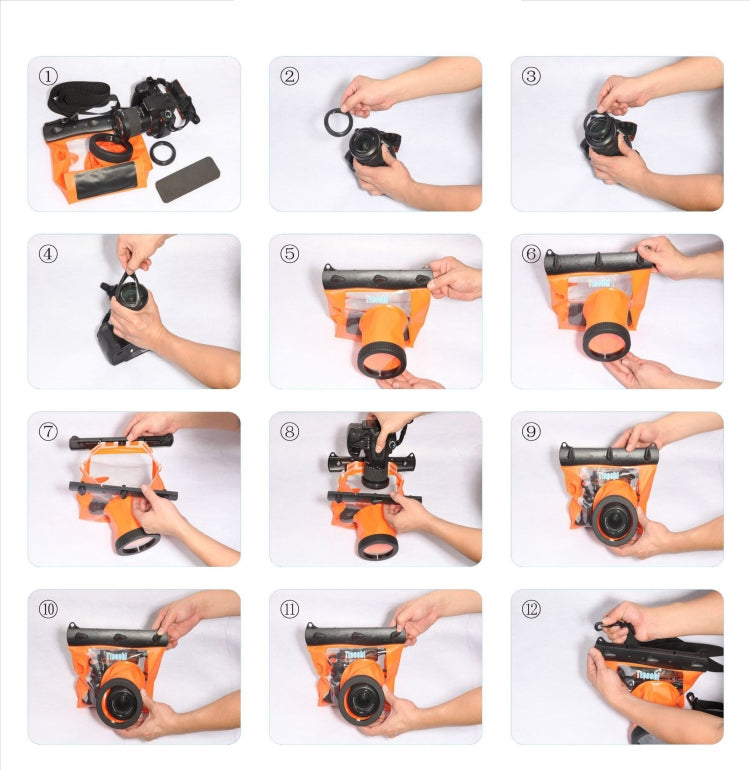 Tteoobl 20m Underwater Diving Camera Housing Case Pouch Camera Waterproof Dry Bag, Size: M(Green) - free shipping - PMC TechLife - Order now!