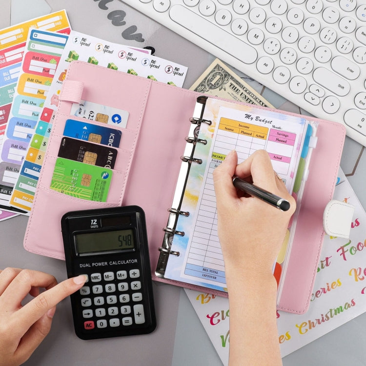 A6 Cash Budget Book Schedule Weekly Plan Monthly Plan Loose-leaf Notepad(Pink) - Notebooks by PMc TechLife | Online Shopping South Africa | PMc TechLife | Buy Now Pay Later Mobicred