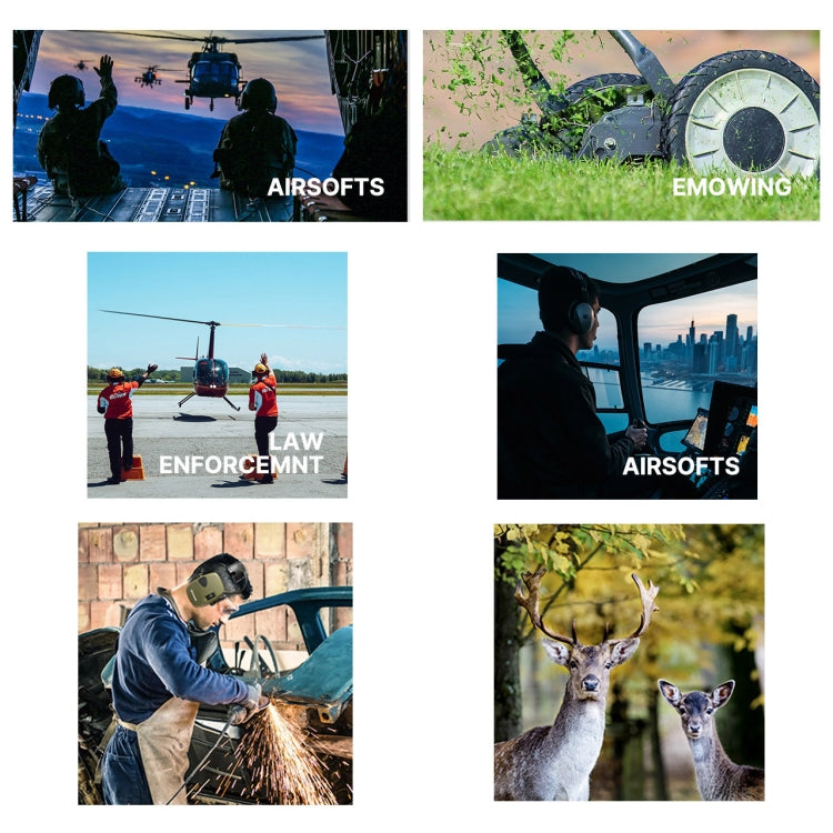 Noise-cancelling Headphones Noise-isolating Earmuffs For Outdoor Work(Black) - Workplace Safety Supplies by PMC TechLife | Online Shopping South Africa | PMC TechLife