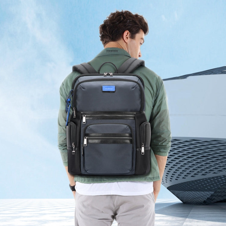 Bopai 61-121981 Multifunctional Anti-theft Laptop Business Backpack with USB Charging Hole(Navy Blue) - free shipping - PMC Jewellery - Order now!