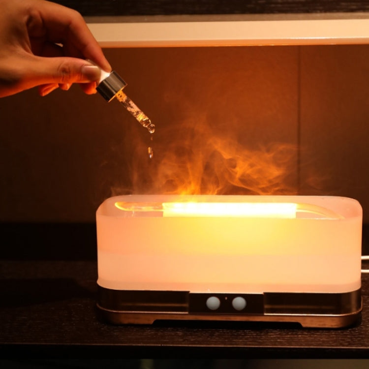 350ml Simulated Flame Aromatherapy Humidifier With Timing Function(Gold) - free shipping - PMC TechLife - Order now!