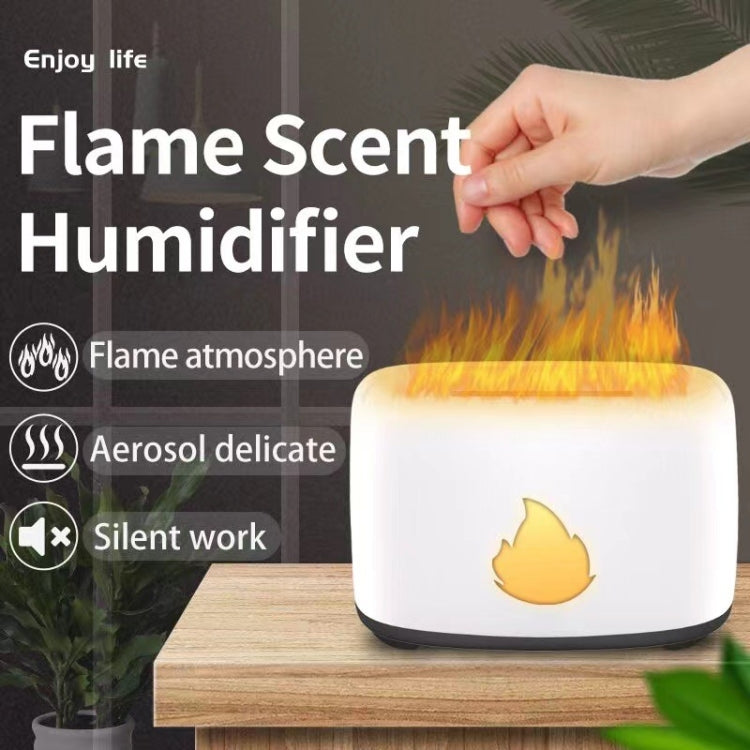 200ML Simulation Flame Aromatherapy Diffuser Humidifier Ultrasonic Air Purifier(Black) - free shipping - PMC TechLife - Order now!