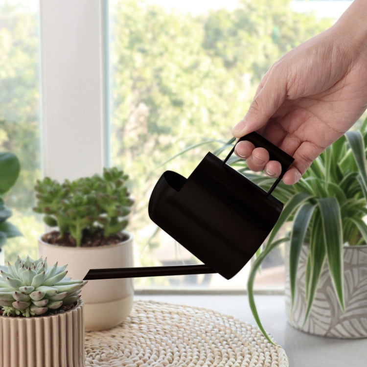 300ML Stainless Steel Watering Can with Long Spout(Black) - Watering & Irrigation by PMc TechLife | Online Shopping South Africa | PMc TechLife | Buy Now Pay Later Mobicred