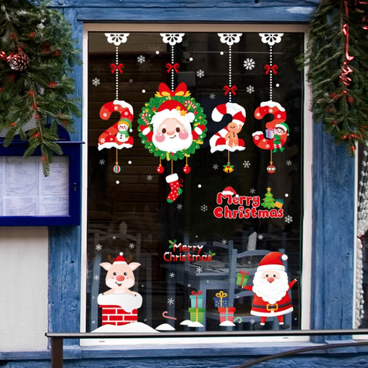 Santa Claus Hanging Stickers Shop Window Glass Door Living Room Wall Stickers(6307) - Christmas Stickers by PMC TechLife | Online Shopping South Africa | PMC TechLife | Buy Now Pay Later Mobicred