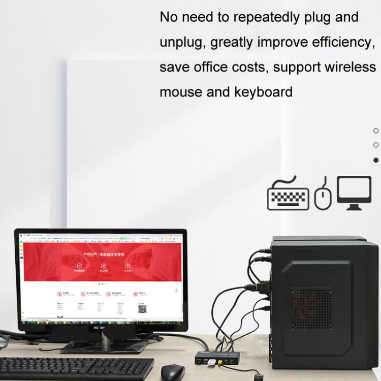 FJGEAR FJ-HK201A 60Hz HD Audio And Video HDMI To KVM Switcher - free shipping - PMC Jewellery - Order now!
