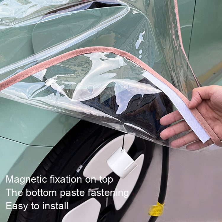 Electric Vehicle Charging Port Magnetic Transparent Rain Cover(Black) - free shipping - PMC TechLife - Order now!