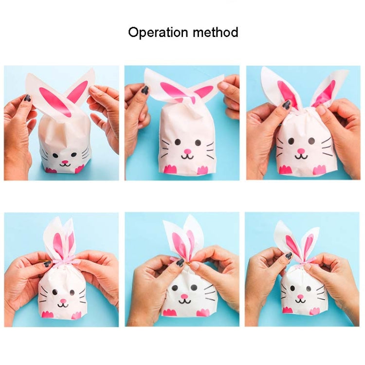 1bag Cartoon Rabbit Ears Gift Packaging Bags Candy Baking Snowflake Cookies Bags, Size: 13x23cm(Pink Black Mouth) - Gift Bags & Wrapping Supplies by PMC TechLife | Online Shopping South Africa | PMC TechLife