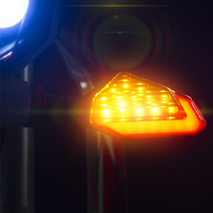MK-236 4pcs 22LED Motorcycle V Line Two Color Turning Light Signal Angle Light(Yellow Blue) - Turn Signal by PMC Jewellery | Online Shopping South Africa | PMC Jewellery | Buy Now Pay Later Mobicred
