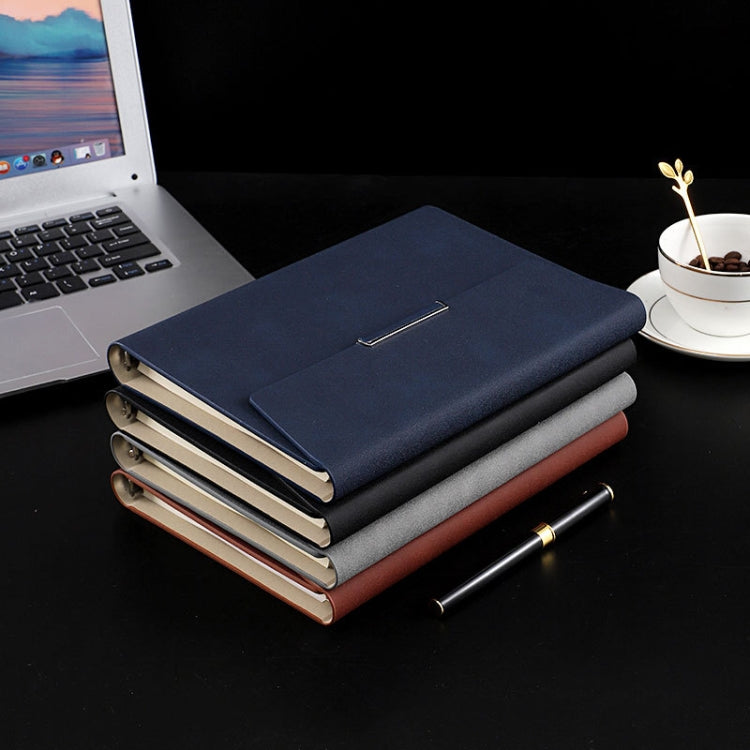 6 Hole Three Fold Loose-leaf Case A5 Business Notebook Office Stationery Notepad(Black) - Notebooks by PMc TechLife | Online Shopping South Africa | PMc TechLife | Buy Now Pay Later Mobicred