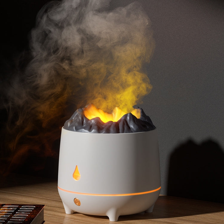 HS01 Simulation Flame Humidifier Home Aromatherapy Machine With Night Light(Black) - free shipping - PMC TechLife - Order now!