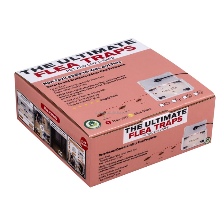 2pcs SK121 Square Fly Trap Flea Trap Pet Household Flea Light Catcher(EU Plug) - Traps by PMC TechLife | Online Shopping South Africa | PMC TechLife | Buy Now Pay Later Mobicred