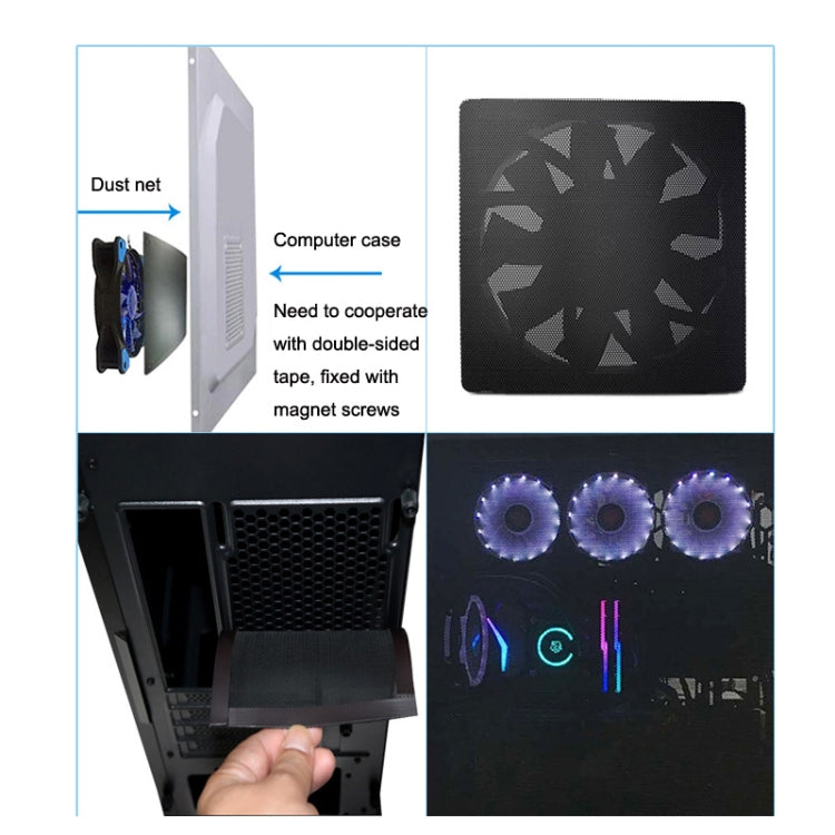 10pcs 14cm With Magnetic Suction PVC Cooling Fan Dust Net Desktop Computer Industrial Fan Filter Cover - Fan Cooling by PMC TechLife | Online Shopping South Africa | PMC TechLife