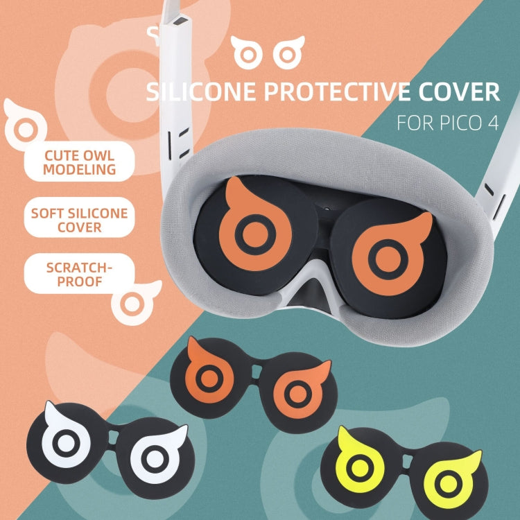 For PICO 4 Hifylux PC-ZF23 Owl Lens Protector Dust Scratch VR Glasses Silicone Case(Orange) - VR Accessories by PMC TechLife | Online Shopping South Africa | PMC TechLife | Buy Now Pay Later Mobicred