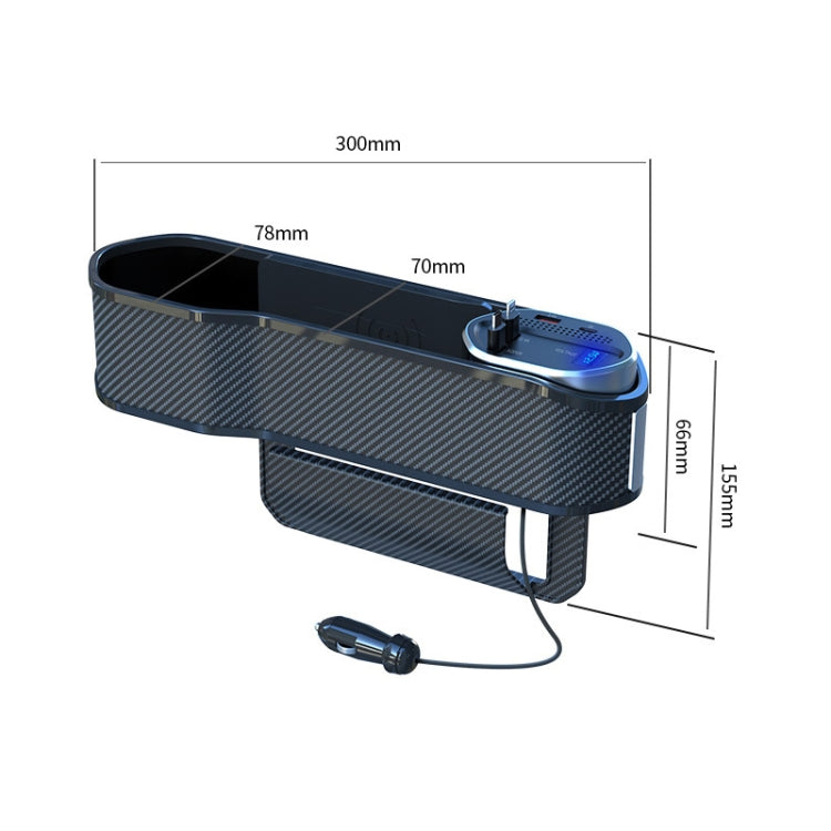 Vehicle Seat Gap Storage Box Organizer Front Seat Console Side Pocket ,Spec: Wireless Charging Ordinary Wire - Stowing Tidying by PMC TechLife | Online Shopping South Africa | PMC TechLife | Buy Now Pay Later Mobicred