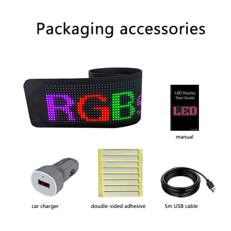 500x150mm Vehicle Rear Window Color Flexible LED Electronic Screen - Car Monitor by PMC TechLife | Online Shopping South Africa | PMC TechLife | Buy Now Pay Later Mobicred