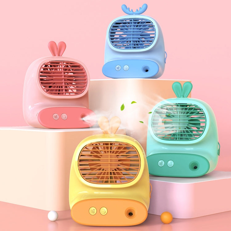 CS1319 Desktop Small Hydrating Spray Cartoon Fan Rechargeable Silent Humidifying Fan(Bunny Pink) - Electric Fans by PMC TechLife | Online Shopping South Africa | PMC TechLife | Buy Now Pay Later Mobicred