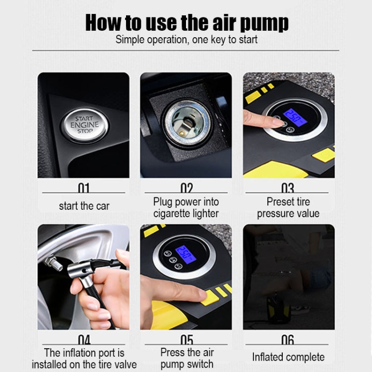 SUITU ST-5002 DC 12V Car Air Compressor Tire Inflator 150 PSI Auto Air Pump Digital Display Model+Toolbox - Inflatable Pump by SUITU | Online Shopping South Africa | PMC TechLife