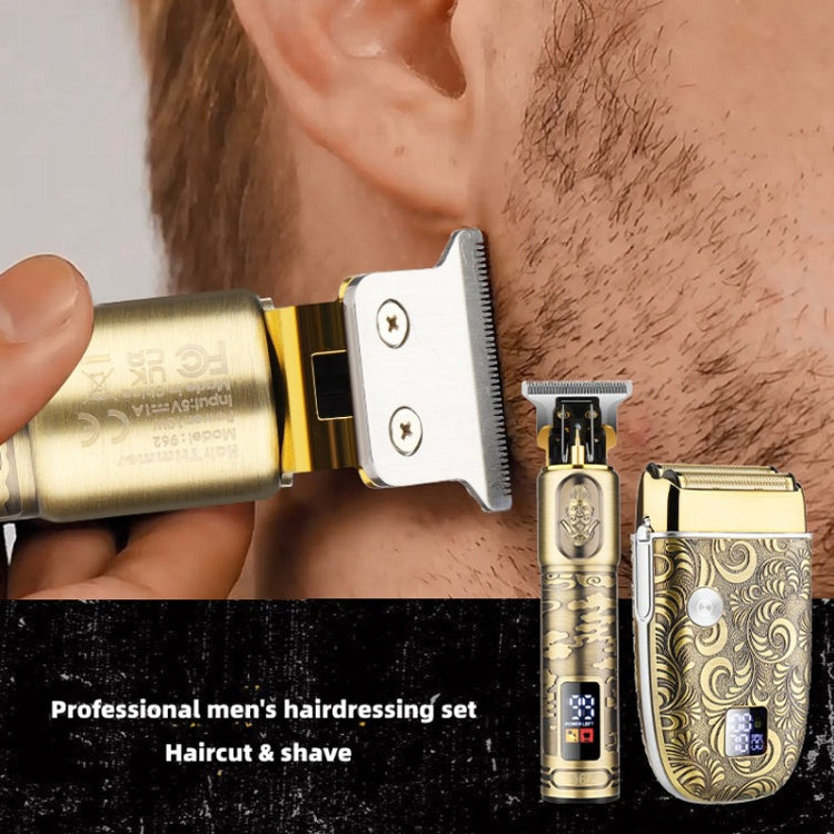 Men Bald Haircut 2 In 1 Electric Hair Clipper Waterproof Set(Gold) - free shipping - PMC TechLife - Order now!