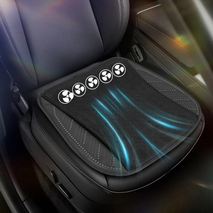 Multifunctional USB Fan Ventilation Heat Dissipation Car Seat Cushion(Black) - Seat Accessories by PMC TechLife | Online Shopping South Africa | PMC TechLife | Buy Now Pay Later Mobicred